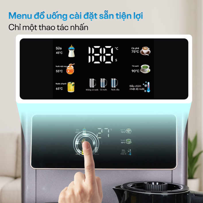 Cây nước nóng lạnh kết hợp bàn pha trà và cafe Fujie TB245